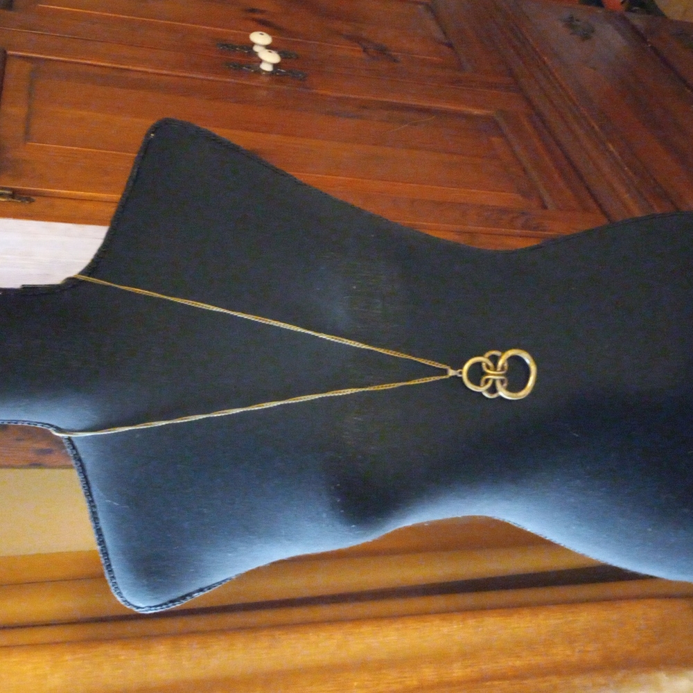 Long necklace and earrings